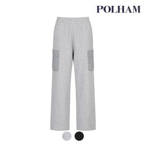 [폴햄][폴햄] 여성 알래스카 플리스 우븐 패치 카고 와이드 팬츠_PHD4PT2703