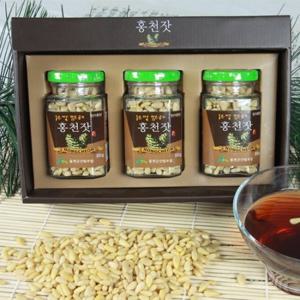 홍천 잣 선물세트(백잣) 100gx3