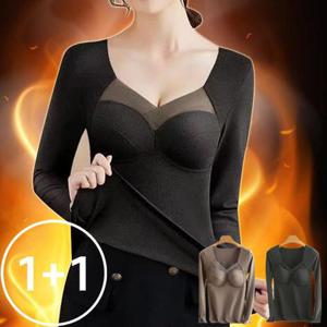 [로즈엘리][1+1] 양면기모 브라캡 겨울 이너티 긴팔내복 2장세트 2컬러