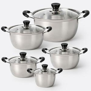 빨리끓는 스텐냄비 5종세트 신혼 집들이 냄비세트 (WE12F8C)