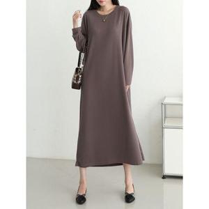 [시크루즈]에넌 베이직 소프트 롱 박스 원피스_BDOG998