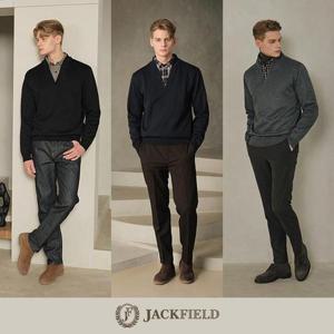 [잭필드]남성 솔리드 밍크 본딩 레이어드 셔츠 니트 3종