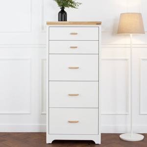 [에보니아] 하리쉬 원목서랍장 2자5단