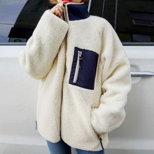 양면 양털 자켓 후리스 집업점퍼 여성아우터 패션룩 (W9A1C68)