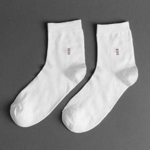 남자양말 통기성 좋은 화이트 망사 조직 남성 중목 3켤레