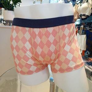 예스 DP02 남성 피치 아가일 드로즈 팬티 남자 편한 속옷 사각 스판 아웃밴