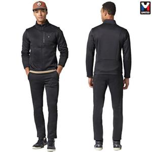 엠리밋 남자 남성 겨울 기모 츄리닝 운동복 트레이닝 세트 블랙