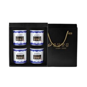 중앙맛김 보령 대천김 특별히 맛있는 곱창 돌김 캔김 4캔 선물세트/조미김/구운김