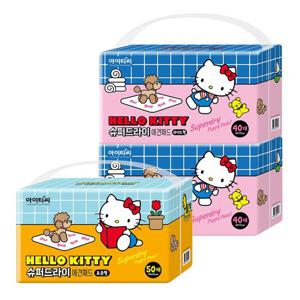 헬로키티 애견패드 표준 50매X1팩 +와이드 40매X2팩