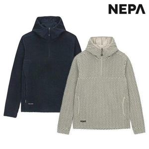 [네파]겨울용 남여공용 패스파인더 패턴 플리스 하프 집업 기모 후드 티셔츠 - 7KF6003