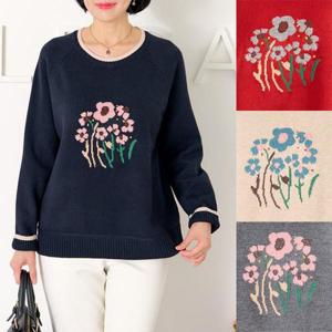 [엄마옷 로즈맘] 당모자수라운드니트티셔츠