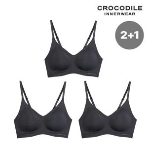 [크로커다일] 감탄브라 소프트 쿨인견 쉘론 패드분리 후크형 브라 3종 택 1