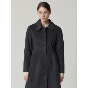 [오조크]울 캐시 블렌디드 테이퍼드 롱코트 (택가격： 170000원)