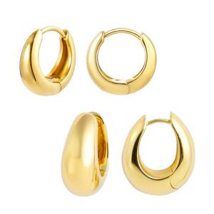 [지와이] 귀걸이 원터치 18k 도금 엘리 로아 여성 여자 주얼리 악세사리 패션 변색없는 써지컬 골드