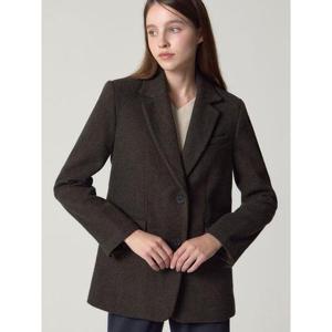 [오조크]울블렌디드 헤링본 투버튼 자켓 (택가격： 142000원)