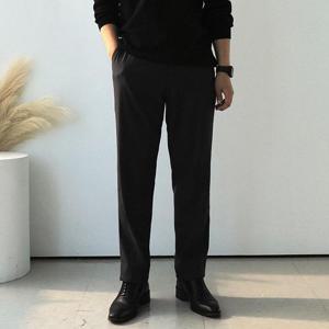[맨즈북]초겨울 슬림 남성 차콜정장바지 노턱 양복 출근팬츠