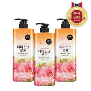 온더바디 플라워 약산성 퍼퓸 바디워시 로즈향 900g x 3개