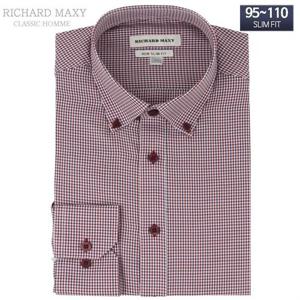 [슬림] 체크 긴팔 슬림핏 와이셔츠 - 리차드막시SM883
