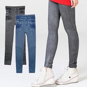 워싱 청바지 느낌 스타일 여성 겨울 필수 기모 레깅스 (W9C7714)