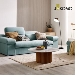 [홈앤 최저가 도전]자코모 몰리 3인 기능성 데이위브 패브릭 소파+스툴