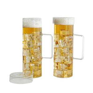 인블룸 대용량 모던 강화유리 머그컵 맥주잔 1000ml 2개세트