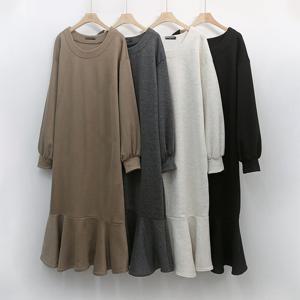 빅사이즈사랑해요 K538L211 기모안감머메이드원피스 GR