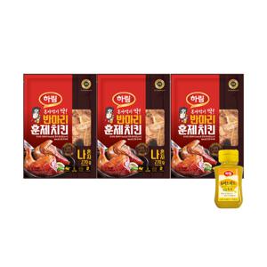 하림 반마리훈제치킨 270g 3봉+머스타드소스 100g 1개