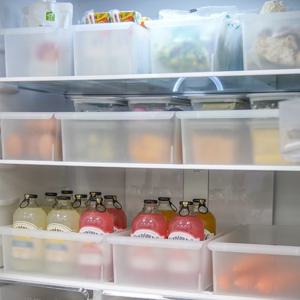 국내생산 손잡이 멀티 냉장고 정리함 트레이 중4개