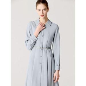 [쉬즈미스]지적인 카라 V넥 벨티드 원피스 (택가격： 328000원)