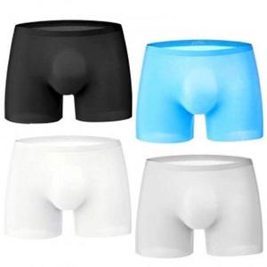 남성용 아이스실크 쿨드로즈 무봉제 심리스 스킨 팬티 (WE80137)