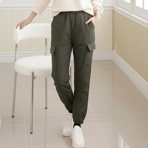 [유니제이] 솜사탕 카고 조거 패딩 팬츠