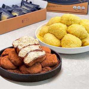 카스테라 생크림찹쌀떡 1박스+티라미수 생크림찹쌀떡 1박스 (박스당 10개입/420g)