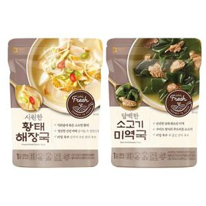 아워홈 소고기 미역국 300g x 6개 + 황태해장국 300g x 6개