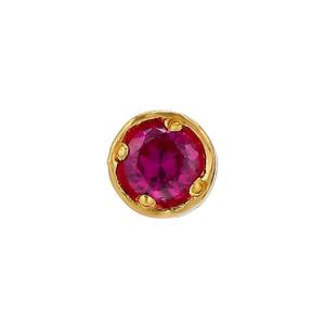 [한국금다이아몬드] 여자 순금 한쪽 미니 귀걸이 배젤 큐 24K 0.375g