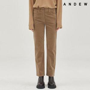 [앤듀]여성 면벨벳 2WAY스트레치 슬림핏 기본 팬츠(O204PT510P)