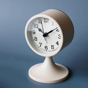 갤러리아_룩스 메탈 무소음 건전지 알람시계 아날로그 탁상시계
