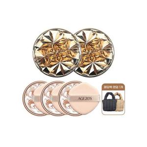 [에이지투웨니스][홈쇼핑 최신상] 에이지투웨니스 에센스 커버 팩트 로얄골드(본품2+리필3+패딩백)