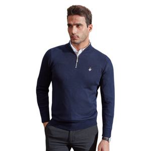 [비버리힐스폴로클럽]남여 베이직 반집업 니트 TK301