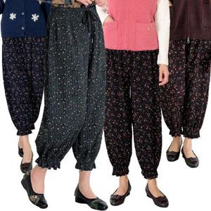 [엄마옷 로즈맘] 우솜꽃주름기모밴딩바지