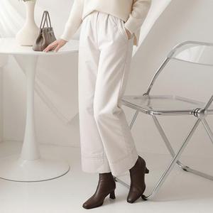 [유니제이] 포근 와이드 패딩 밴딩 팬츠