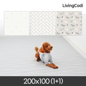 1+1 리빙코디 강아지 애견매트 200x100 8종 모음 /슬개골탈구예방 층간소음
