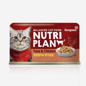 [동원] 뉴트리플랜 힌살참치&닭가슴살 [160gX24개]/고양이캔