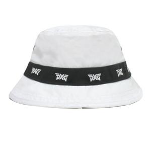 피엑스지 로고 리피트 골프 버킷햇 모자 흰색 BH100-WH