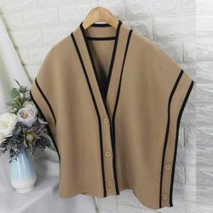 [쿨젠]dgb_배색옆버튼조끼패딩점퍼빅사이즈니트원피스가디건