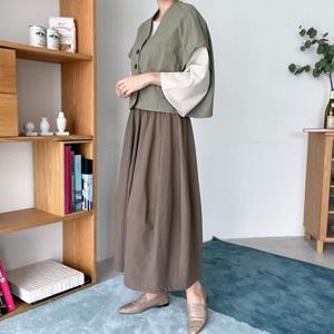 여성 이지 항아리치마 FW 큰사이즈 롱스커트