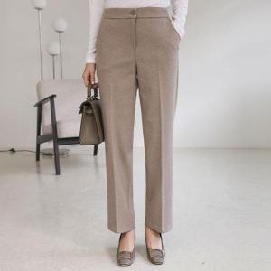 [드리다]여성 겨울 헤링본 일자 정장바지 밴딩 슬랙스 팬츠 40-50대 미시 중년여성 엄마옷 하객 상견례 ..