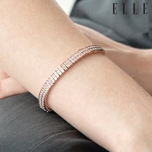 [엘르주얼리] 더블 큐빅 테니스 팔찌 ELBRBB093