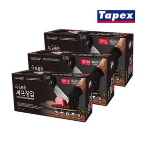 갤러리아_[유니랩]더 도톰한 니트릴 셰프장갑 100매(블랙) X 3개 택1