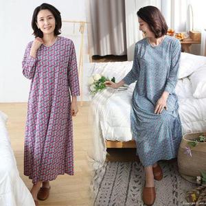 [쉬즈마담]H8550 봄신상 반원체크 홈드레스 엄마옷 홈웨어