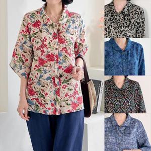 [엄마옷 로즈맘] 주온카라풍기인견블라우스2